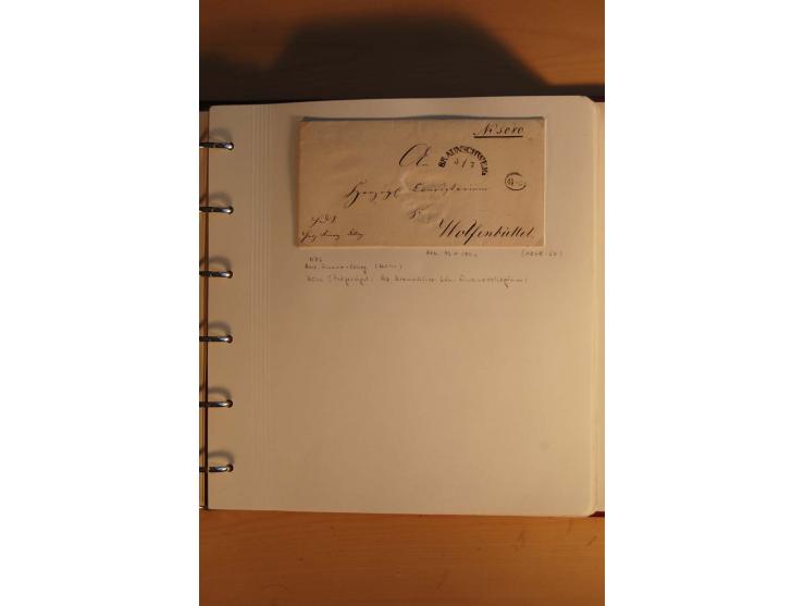 1750/1880, umfangreiche Vorphila-Sammlung inkl. einiger markenloser Briefe nach 1852 von Amelunxborn bis Zorge mit ca. 450 Br