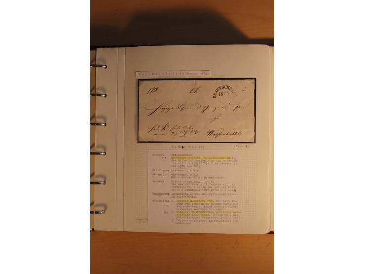 1750/1880, umfangreiche Vorphila-Sammlung inkl. einiger markenloser Briefe nach 1852 von Amelunxborn bis Zorge mit ca. 450 Br