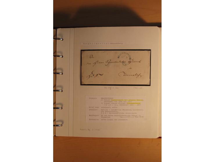 1750/1880, umfangreiche Vorphila-Sammlung inkl. einiger markenloser Briefe nach 1852 von Amelunxborn bis Zorge mit ca. 450 Br
