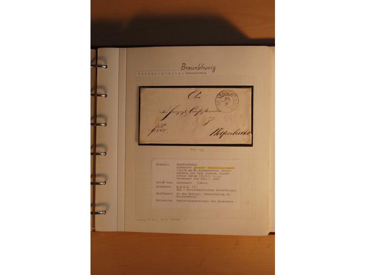 1750/1880, umfangreiche Vorphila-Sammlung inkl. einiger markenloser Briefe nach 1852 von Amelunxborn bis Zorge mit ca. 450 Br