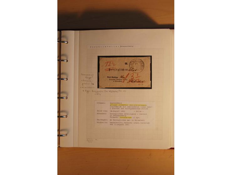 1750/1880, umfangreiche Vorphila-Sammlung inkl. einiger markenloser Briefe nach 1852 von Amelunxborn bis Zorge mit ca. 450 Br