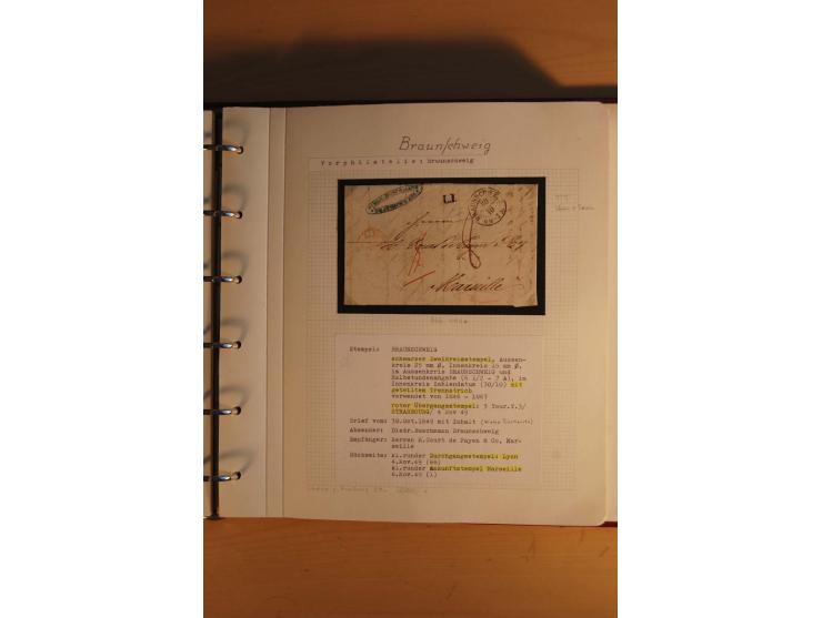 1750/1880, umfangreiche Vorphila-Sammlung inkl. einiger markenloser Briefe nach 1852 von Amelunxborn bis Zorge mit ca. 450 Br