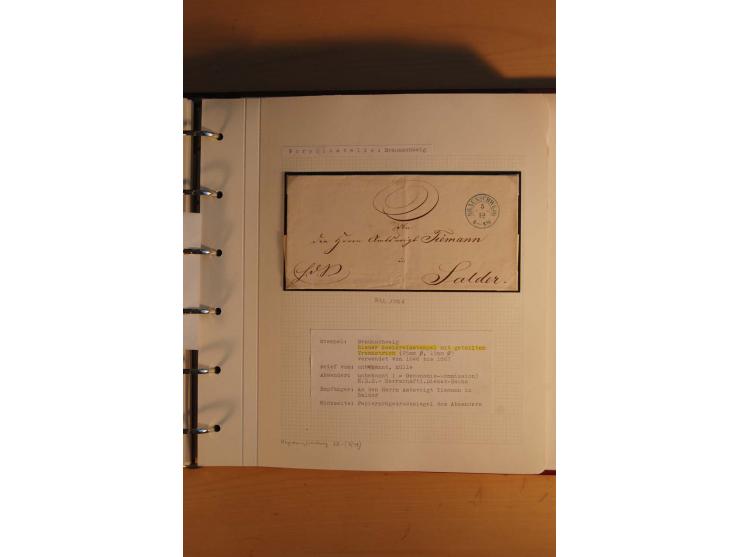 1750/1880, umfangreiche Vorphila-Sammlung inkl. einiger markenloser Briefe nach 1852 von Amelunxborn bis Zorge mit ca. 450 Br
