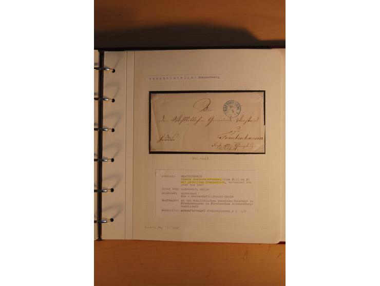 1750/1880, umfangreiche Vorphila-Sammlung inkl. einiger markenloser Briefe nach 1852 von Amelunxborn bis Zorge mit ca. 450 Br