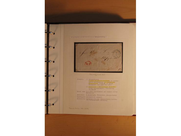 1750/1880, umfangreiche Vorphila-Sammlung inkl. einiger markenloser Briefe nach 1852 von Amelunxborn bis Zorge mit ca. 450 Br