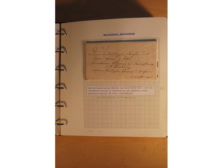 1750/1880, umfangreiche Vorphila-Sammlung inkl. einiger markenloser Briefe nach 1852 von Amelunxborn bis Zorge mit ca. 450 Br