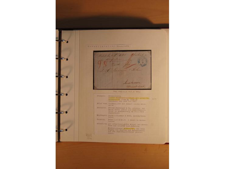 1750/1880, umfangreiche Vorphila-Sammlung inkl. einiger markenloser Briefe nach 1852 von Amelunxborn bis Zorge mit ca. 450 Br