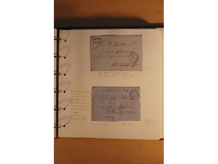 1750/1880, umfangreiche Vorphila-Sammlung inkl. einiger markenloser Briefe nach 1852 von Amelunxborn bis Zorge mit ca. 450 Br