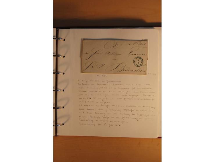 1750/1880, umfangreiche Vorphila-Sammlung inkl. einiger markenloser Briefe nach 1852 von Amelunxborn bis Zorge mit ca. 450 Br