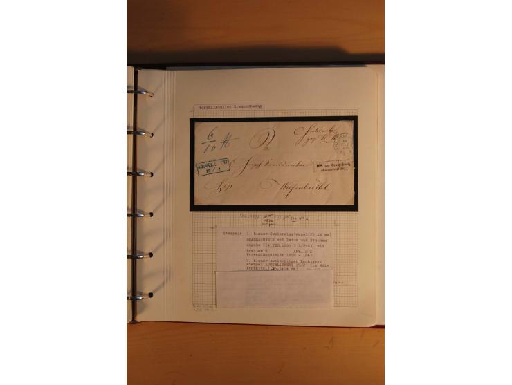 1750/1880, umfangreiche Vorphila-Sammlung inkl. einiger markenloser Briefe nach 1852 von Amelunxborn bis Zorge mit ca. 450 Br
