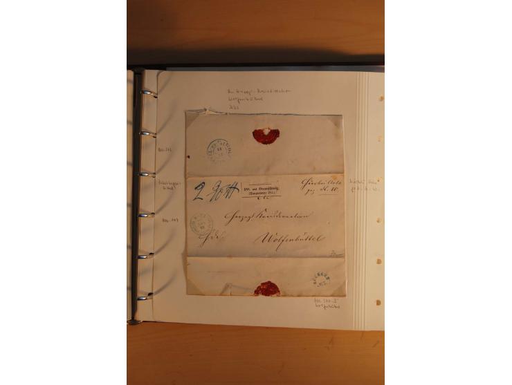 1750/1880, umfangreiche Vorphila-Sammlung inkl. einiger markenloser Briefe nach 1852 von Amelunxborn bis Zorge mit ca. 450 Br