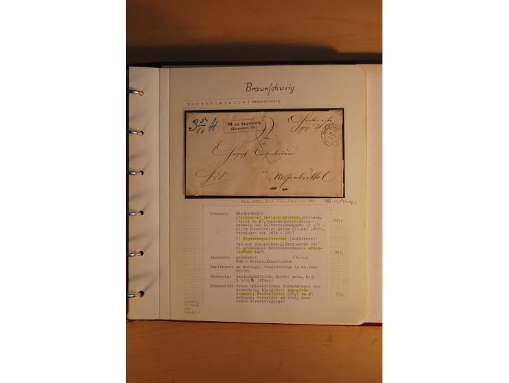 1750/1880, umfangreiche Vorphila-Sammlung inkl. einiger markenloser Briefe nach 1852 von Amelunxborn bis Zorge mit ca. 450 Br