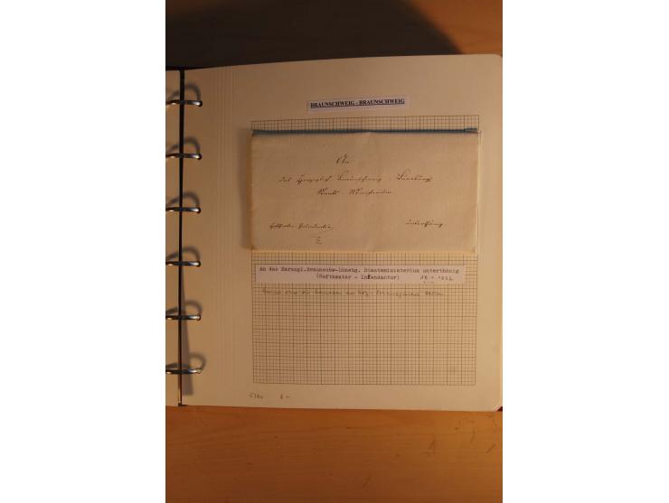 1750/1880, umfangreiche Vorphila-Sammlung inkl. einiger markenloser Briefe nach 1852 von Amelunxborn bis Zorge mit ca. 450 Br