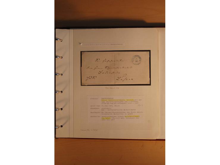 1750/1880, umfangreiche Vorphila-Sammlung inkl. einiger markenloser Briefe nach 1852 von Amelunxborn bis Zorge mit ca. 450 Br