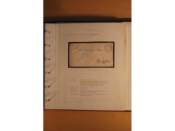 1750/1880, umfangreiche Vorphila-Sammlung inkl. einiger markenloser Briefe nach 1852 von Amelunxborn bis Zorge mit ca. 450 Br