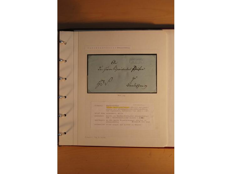 1750/1880, umfangreiche Vorphila-Sammlung inkl. einiger markenloser Briefe nach 1852 von Amelunxborn bis Zorge mit ca. 450 Br