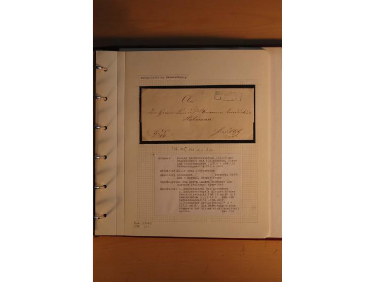 1750/1880, umfangreiche Vorphila-Sammlung inkl. einiger markenloser Briefe nach 1852 von Amelunxborn bis Zorge mit ca. 450 Br