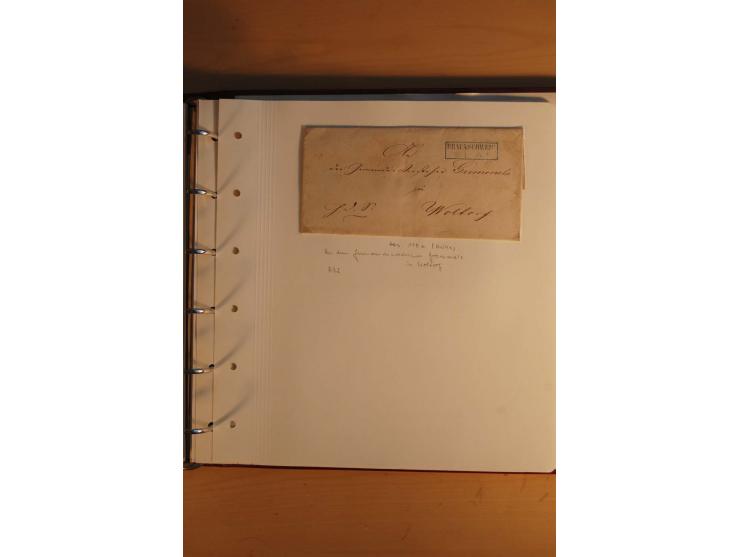 1750/1880, umfangreiche Vorphila-Sammlung inkl. einiger markenloser Briefe nach 1852 von Amelunxborn bis Zorge mit ca. 450 Br