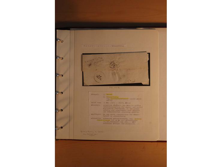 1750/1880, umfangreiche Vorphila-Sammlung inkl. einiger markenloser Briefe nach 1852 von Amelunxborn bis Zorge mit ca. 450 Br