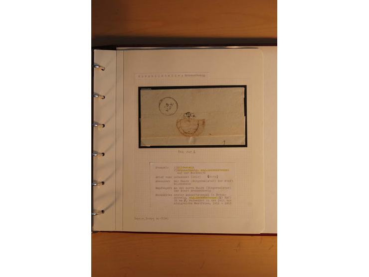 1750/1880, umfangreiche Vorphila-Sammlung inkl. einiger markenloser Briefe nach 1852 von Amelunxborn bis Zorge mit ca. 450 Br