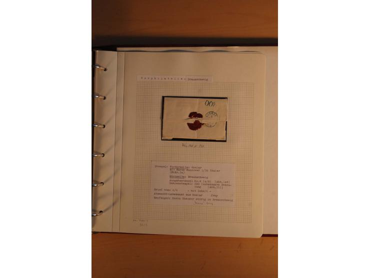 1750/1880, umfangreiche Vorphila-Sammlung inkl. einiger markenloser Briefe nach 1852 von Amelunxborn bis Zorge mit ca. 450 Br