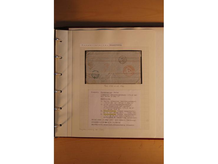 1750/1880, umfangreiche Vorphila-Sammlung inkl. einiger markenloser Briefe nach 1852 von Amelunxborn bis Zorge mit ca. 450 Br