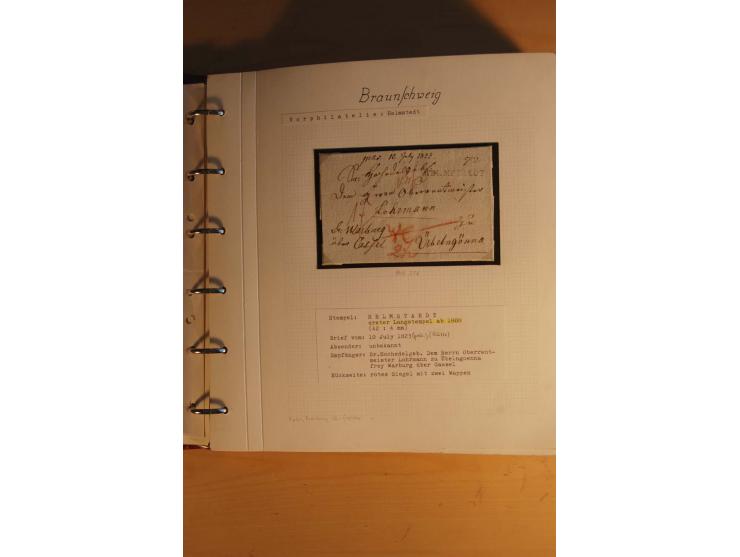 1750/1880, umfangreiche Vorphila-Sammlung inkl. einiger markenloser Briefe nach 1852 von Amelunxborn bis Zorge mit ca. 450 Br