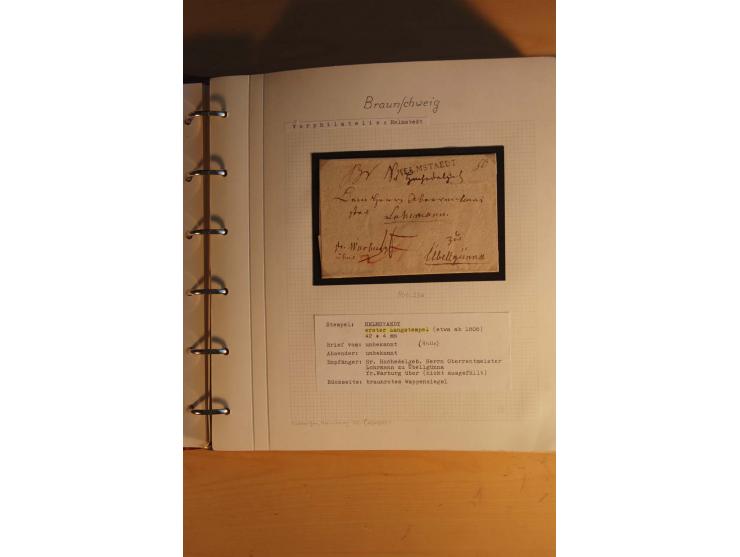 1750/1880, umfangreiche Vorphila-Sammlung inkl. einiger markenloser Briefe nach 1852 von Amelunxborn bis Zorge mit ca. 450 Br