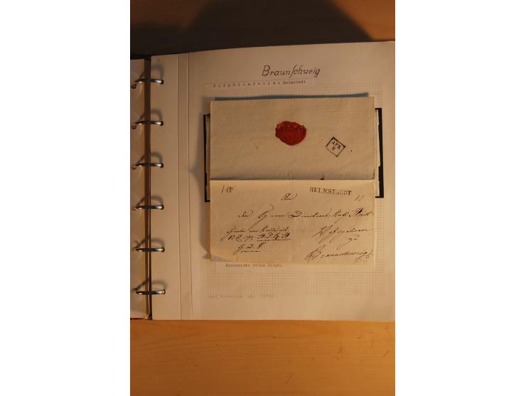 1750/1880, umfangreiche Vorphila-Sammlung inkl. einiger markenloser Briefe nach 1852 von Amelunxborn bis Zorge mit ca. 450 Br