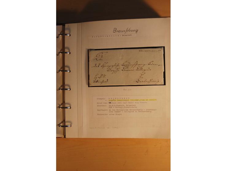 1750/1880, umfangreiche Vorphila-Sammlung inkl. einiger markenloser Briefe nach 1852 von Amelunxborn bis Zorge mit ca. 450 Br