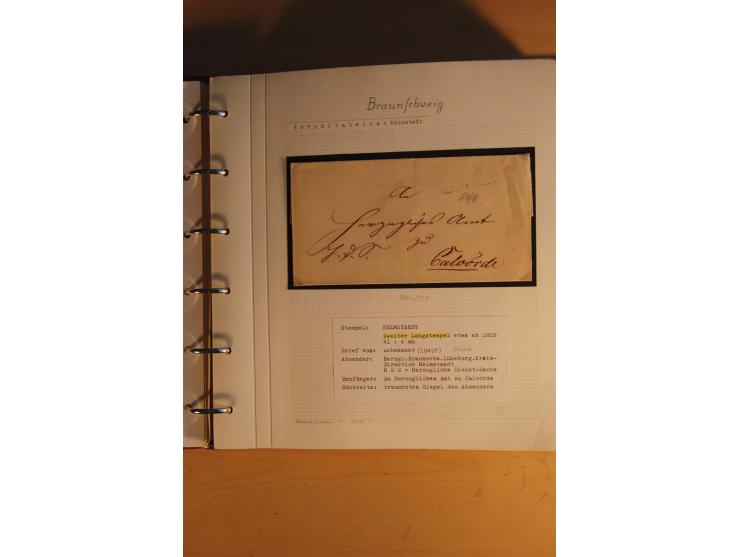 1750/1880, umfangreiche Vorphila-Sammlung inkl. einiger markenloser Briefe nach 1852 von Amelunxborn bis Zorge mit ca. 450 Br