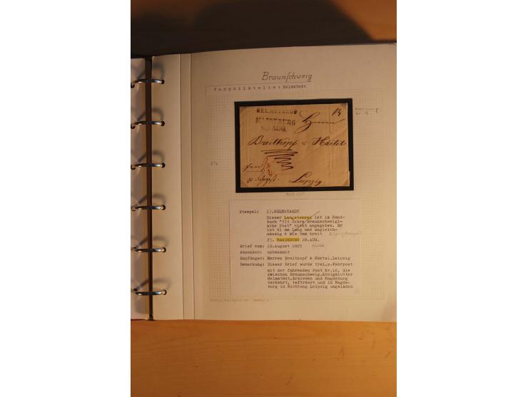 1750/1880, umfangreiche Vorphila-Sammlung inkl. einiger markenloser Briefe nach 1852 von Amelunxborn bis Zorge mit ca. 450 Br