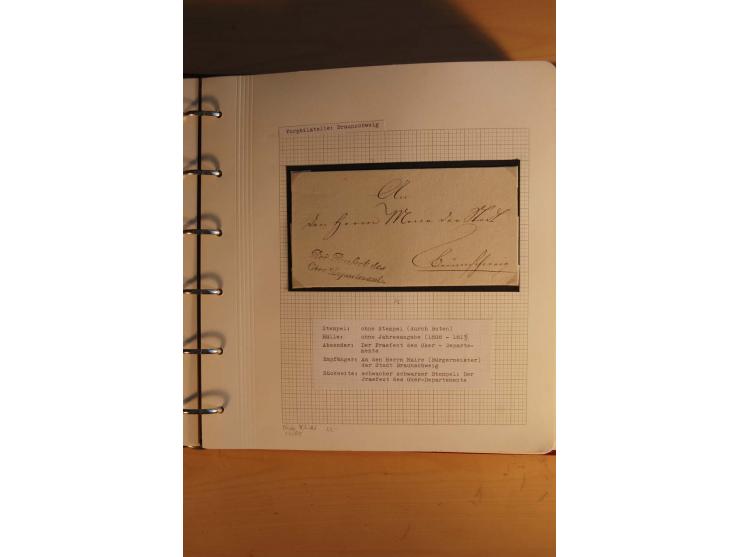 1750/1880, umfangreiche Vorphila-Sammlung inkl. einiger markenloser Briefe nach 1852 von Amelunxborn bis Zorge mit ca. 450 Br