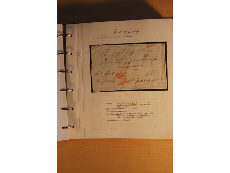 1750/1880, umfangreiche Vorphila-Sammlung inkl. einiger markenloser Briefe nach 1852 von Amelunxborn bis Zorge mit ca. 450 Br