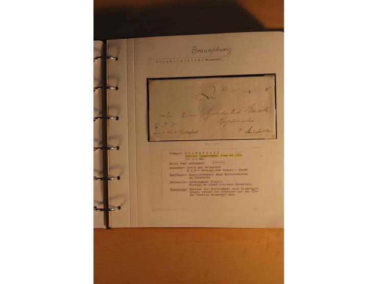 1750/1880, umfangreiche Vorphila-Sammlung inkl. einiger markenloser Briefe nach 1852 von Amelunxborn bis Zorge mit ca. 450 Br