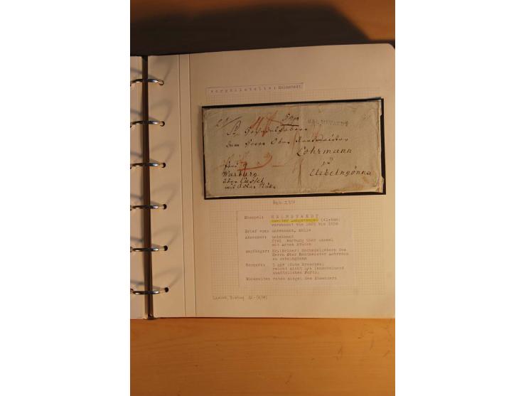 1750/1880, umfangreiche Vorphila-Sammlung inkl. einiger markenloser Briefe nach 1852 von Amelunxborn bis Zorge mit ca. 450 Br