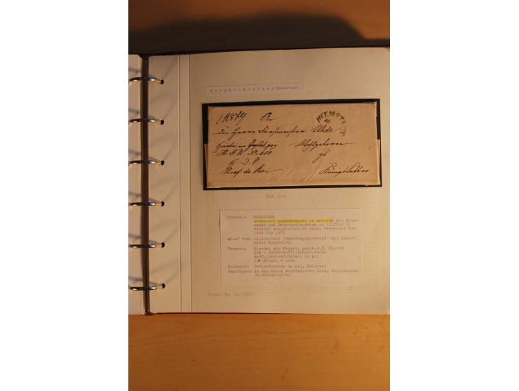 1750/1880, umfangreiche Vorphila-Sammlung inkl. einiger markenloser Briefe nach 1852 von Amelunxborn bis Zorge mit ca. 450 Br