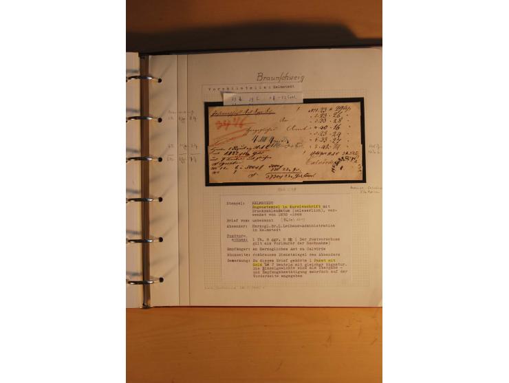 1750/1880, umfangreiche Vorphila-Sammlung inkl. einiger markenloser Briefe nach 1852 von Amelunxborn bis Zorge mit ca. 450 Br