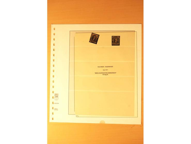 1851/63, kleine Stempelsammlung auf losen Marken bzw. Briefstücken, dabei Vollgitter- und Ortsstempel, Erhaltung von leicht f
