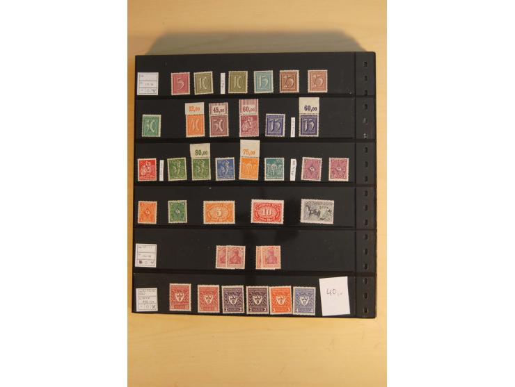 1872/1945, ungebrauchte und postfrische Sammlung, beginnend mit einem guten Teil Brustschilde, dabei Mi.-Nr. 3-5, 14, 21a, 2