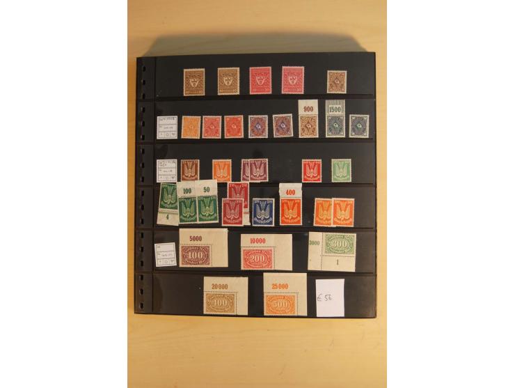  1872/1945, ungebrauchte und postfrische Sammlung, beginnend mit einem guten Teil Brustschilde, dabei Mi.-Nr. 3-5, 14, 21a, 2