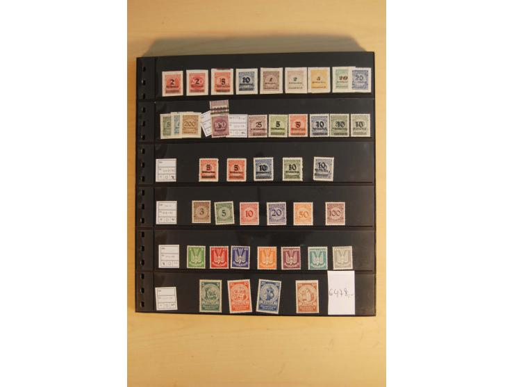  1872/1945, ungebrauchte und postfrische Sammlung, beginnend mit einem guten Teil Brustschilde, dabei Mi.-Nr. 3-5, 14, 21a, 2