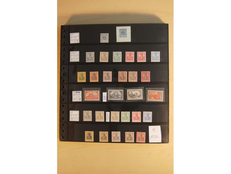  1872/1945, ungebrauchte und postfrische Sammlung, beginnend mit einem guten Teil Brustschilde, dabei Mi.-Nr. 3-5, 14, 21a, 2