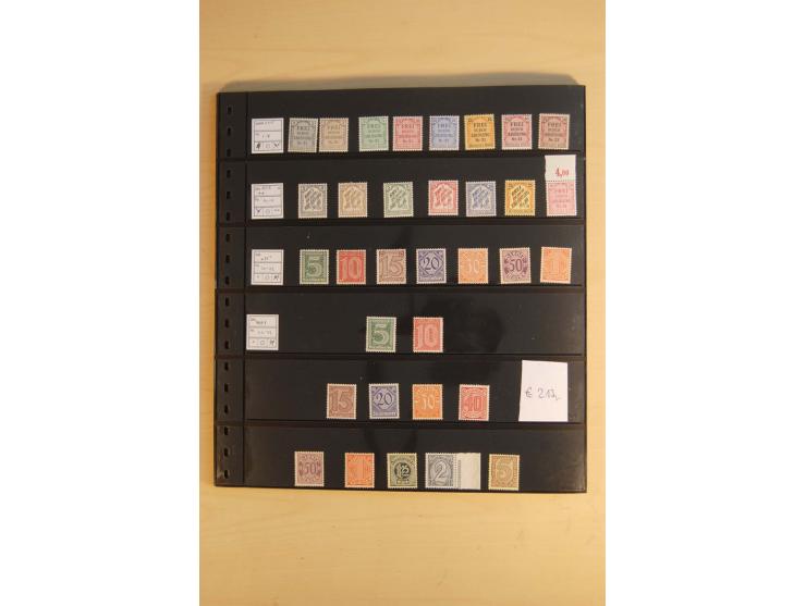  1872/1945, ungebrauchte und postfrische Sammlung, beginnend mit einem guten Teil Brustschilde, dabei Mi.-Nr. 3-5, 14, 21a, 2