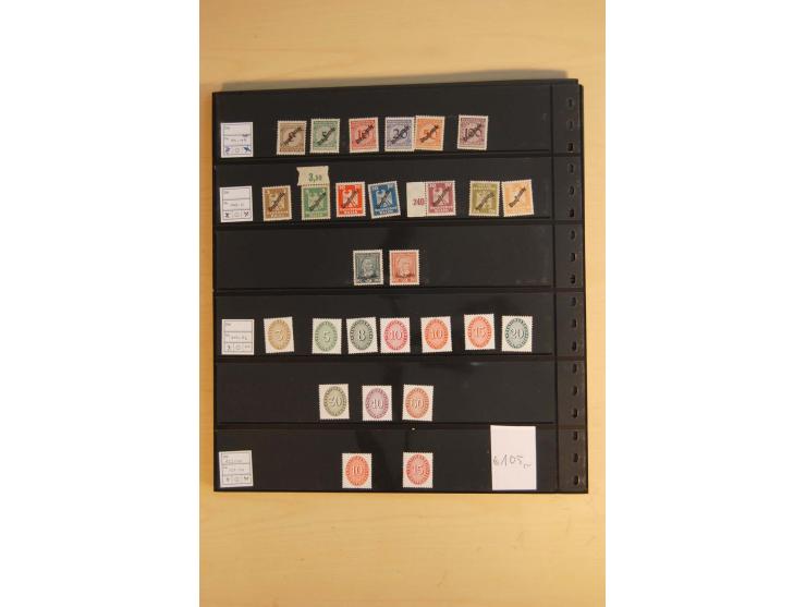  1872/1945, ungebrauchte und postfrische Sammlung, beginnend mit einem guten Teil Brustschilde, dabei Mi.-Nr. 3-5, 14, 21a, 2