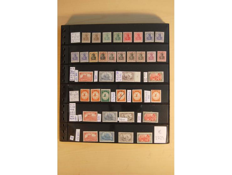  1872/1945, ungebrauchte und postfrische Sammlung, beginnend mit einem guten Teil Brustschilde, dabei Mi.-Nr. 3-5, 14, 21a, 2