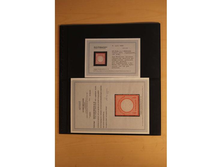  1872/1945, ungebrauchte und postfrische Sammlung, beginnend mit einem guten Teil Brustschilde, dabei Mi.-Nr. 3-5, 14, 21a, 2