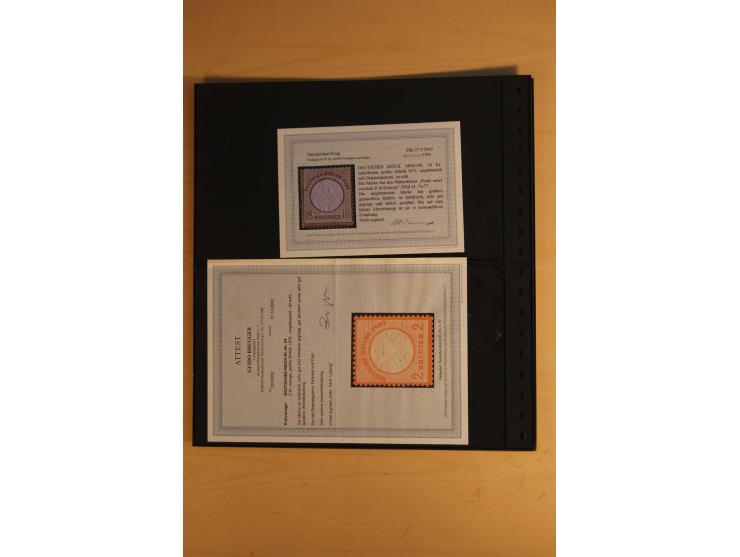  1872/1945, ungebrauchte und postfrische Sammlung, beginnend mit einem guten Teil Brustschilde, dabei Mi.-Nr. 3-5, 14, 21a, 2