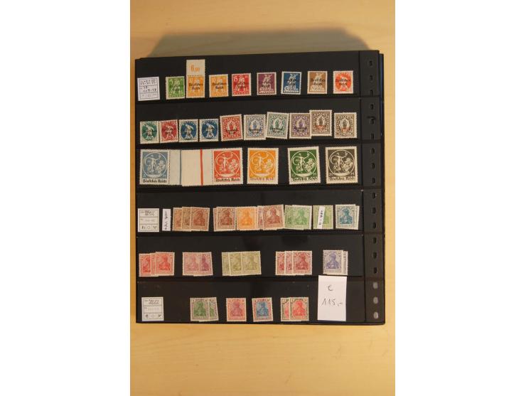  1872/1945, ungebrauchte und postfrische Sammlung, beginnend mit einem guten Teil Brustschilde, dabei Mi.-Nr. 3-5, 14, 21a, 2