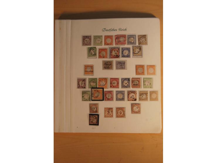  1872/1945, vorwiegend gestempelte Sammlung, beginnend mit einem schönen Brustschildteil mit Mi.-Nr. 1-11, 12-13, 27 (2) auße